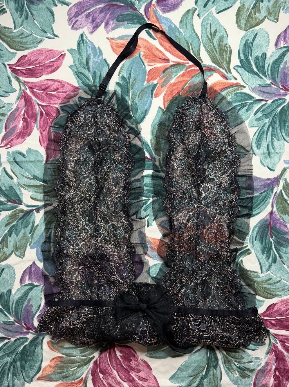 NWT Black and Gold Adore Me One Piece Lingerie